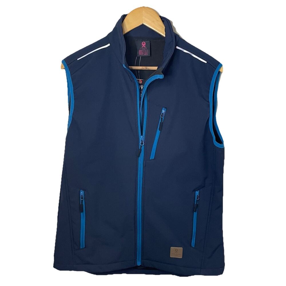 Little Donkey Andy Vest Blue Softshell Outdoor Hiking UPF 50 Breathable Women L